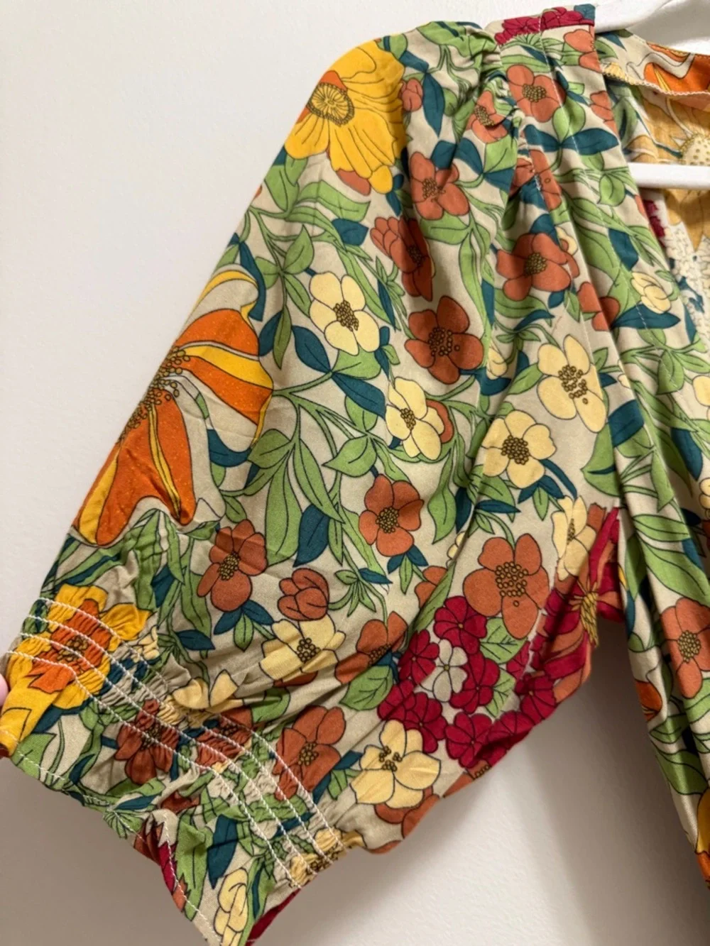 Sophia Wrap Maxi Dress - Gold Vintage Floral - Picture 10 of 11